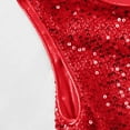 thumbnail image 6 of mgoYE Sequin Dress for Girls Toddler Girls Sequin Dress Sparkly Gown Party Dresses Little Kids A-Line Velvet Dress(Red,5-6 Years), 6 of 9