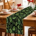 thumbnail image 5 of Spring Leaves Table Runner 108 Inches, Pastoral Garden Botanical Black Bed Runner Dresser Scarves Tabletop for Indoor Outdoor Parties/Ceremony/Banquet, 13"x 108", 5 of 8