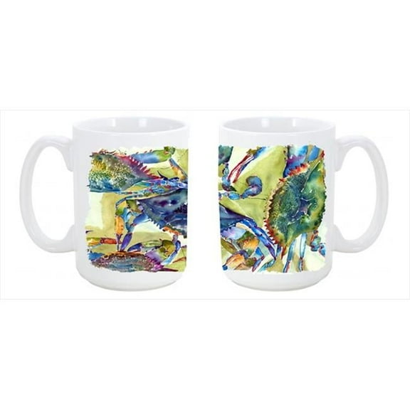 Crab All Over Dishwasher Safe Microwavable Ceramic Coffee Mug 15 oz.