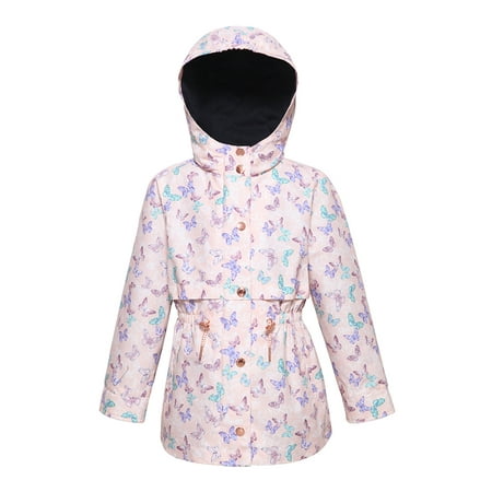 Rokka&Rolla Girls' Light Rain Jacket Trench Coat, Sizes 4-16