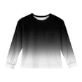 thumbnail image 4 of LTTVQM Shirts for Girls Long Sleeve 7-8 Fall Winter Casual Gradient Print T-Shirts Casual Tunic Tops Fashion Clothes Crewneck with Pocket Black 7-8 Years, 4 of 4