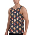 thumbnail image 2 of Balery Holiday Gingerbreads Pattern Men's Workout Tank Top Gym Muscle Tee Fitness Bodybuilding Sleeveless T Shirt Quick Dry Fit Muscle Tank Top Slim-Fit Tank-, 2 of 7