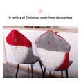 thumbnail image 3 of facefd Xmas Chair Back Cover Arrangement Protective Sleeve Lovely Santa Claus Printing Protector Restaurant Kitchen Hotel Party Red, 3 of 8