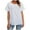 White, variant on ZyeKqe Womens T Shirts Plain Short Sleeve Shirts Round Neck Tops Solid Color Basic Summer Tees