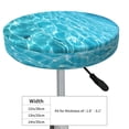 thumbnail image 4 of Round Bar Stool Seat Covers, Crystal Clear Ocean Waves Elastic Round Chair Cover Stool Seat Slipcover Bar Stool Cushions Round Pad for 12-14 inch, 4 of 7