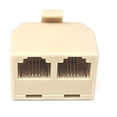 thumbnail image 5 of iMBAPrice RJ11 Phone Splitter - White, Two Modular 4C Straight T-Adapter for Home or Office, 2 Pack, 5 of 5