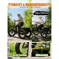 thumbnail image 6 of ESKUTE T300 Pro Adult Electric Tricycle with Reverse, E Trike, 998.4Wh Battery, 20" x 4.0" Fat Tires, Foldable 3 Wheel Electric Bike, Stable Ride for Seniors & Parents Black, UL2849, 6 of 9
