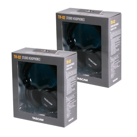 - Tascam TH-02B Professional Closed Back Studio Mixing Headphones – Set of 2