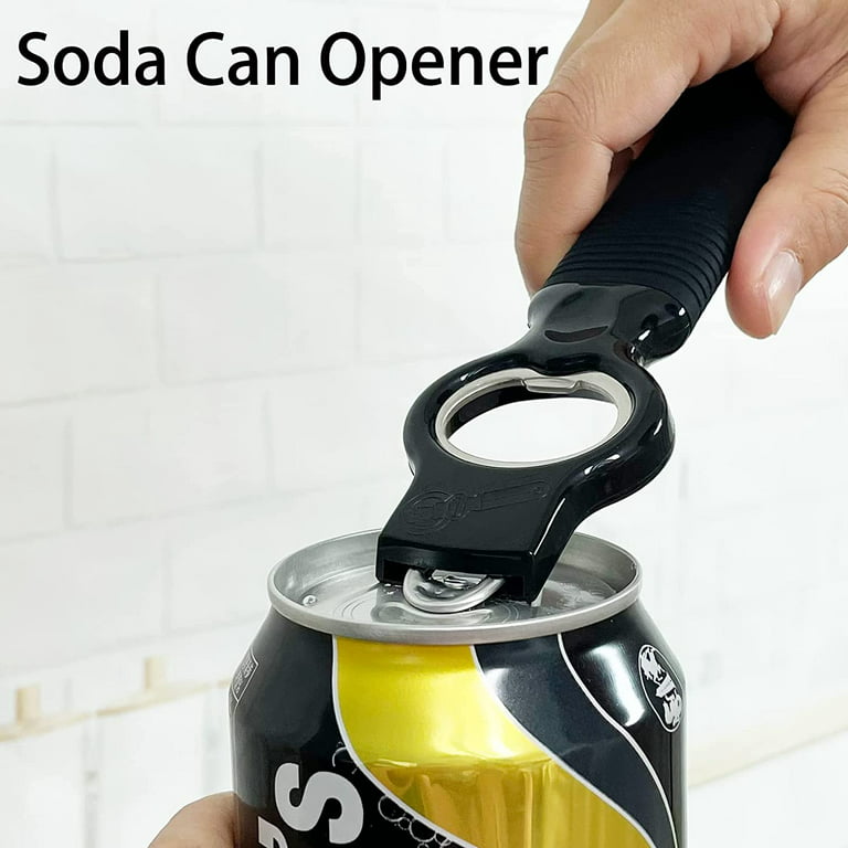 DUNLAGUE Soda Can Opener and Beer Bottle Opener Bartender with 4.2 Long  Silicone Handle, Pop Top Can Tab Opener for Long Nails, Bottle Opener for