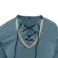 thumbnail image 6 of biudgviw Men's Cotton Linen Shirt Long Sleeve Renaissance Drawstring Top V Neck Vintage Casual Summer Beach Shirts S-XXXL, 6 of 6