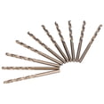 thumbnail image 3 of Juego de 10 brocas helicoidales de acero de alta velocidad de 40 mm con vástago recto totalmente rectificado para taladrar metal, madera, acero y plástico., 3 of 14