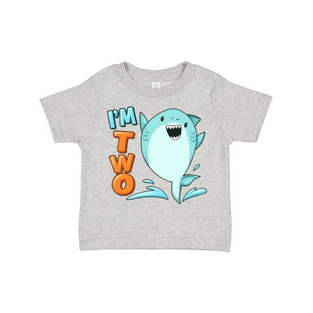 

Inktastic I m Two- Shark Second Birthday Gift Toddler Boy or Toddler Girl T-Shirt