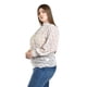 thumbnail image 2 of Blusa de chifon estampado floral Roman Fashion /Tallas Extras, 4202 (Blanco floreado) blanco 40, 2 of 6
