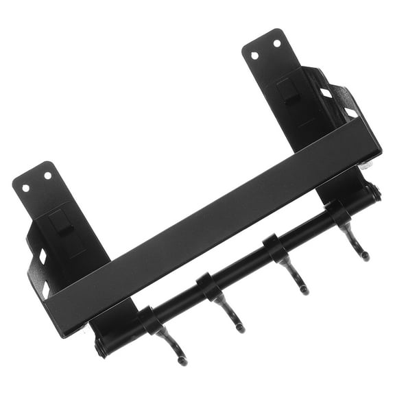 ADDHAT 1Pack Wall Mount Spice Rack Black 7.66X4.52X3.54In Stainless Steel Seasoning Racks for Wall