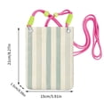 thumbnail image 2 of Multi-Color Cross-Body Handbag 8.27×5.91in Waterproof, Scratch-Resistant And Odor-Free Detachable Shoulder Strap Palegreen Stripe Hand-Drawn Sketch_4, 2 of 8