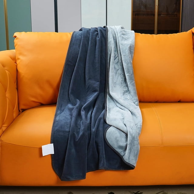 Manta impermeable Ahinahwap 102 x 152 cm reversible gris oscuro