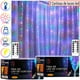 thumbnail image 1 of Cortina de luces led navideña DOSYU 2 PIEZAS 3x3 Metros Multicolor, 1 of 5