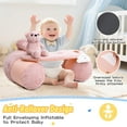 thumbnail image 5 of Inflatable Baby Floor Seat with Removable Cover - Portable Sit & Play Activity Chair for Infants 3-36 Months, Pink, 5 of 8