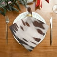 thumbnail image 2 of Cloth Napkins 4PCS Cow Brown White Dinner Table Napkin Decorative for Family Party Restaurant Wedding Use 20 Inch Washcloth Gift, 2 of 7