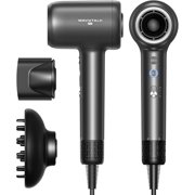 Hair Dryer with Diffuser, 110000 RPM, Negative Ion Technology, 3 Speeds and 3 Temperatures, Matte Grey