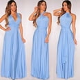 thumbnail image 1 of Robe Longue Convertible Multi-Positions Boho Boîte de Nuit Rouge Bandage Robe de Soirée Demoiselle d'Honneur Infinie Longue Femme, 1 of 7
