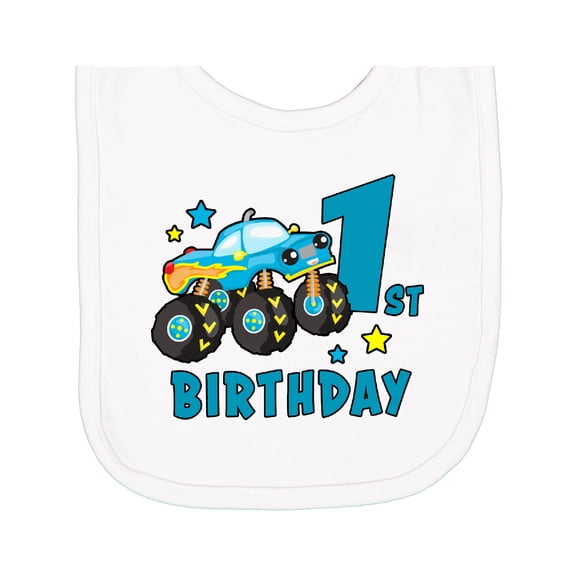 Inktastic 1st Birthday Monster Truck Newborn Bib