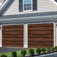 thumbnail image 3 of Dark Brown Wooden Garage Door Cover Banner 6 x 13 FT, Vintage Western Country Wooden Board Garage Door Curtains Backdrop with Grommets for Indoor Outdoor Wall Party Porch Yard Decorations Background, 3 of 9