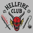 thumbnail image 2 of Netflix Men's Stranger Things Welcome to the Hellfire Club Pull Over Hoodie Athletic Heather Large, 2 of 4