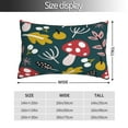 thumbnail image 4 of Disketp Pillow Covers Cartoon Leaf Mushroom Red Pattern Throw Pillow Case Cushion Covers,Cushion For Bedroom,Couch,Home-14"X20", 4 of 9