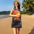 thumbnail image 3 of Disketp Glowing Mushroom In Forest para Vestido sin Mangas para Mujeres, Vestidos de Verano para Mujeres, Casual y Holgado para la Playa, 3 of 7