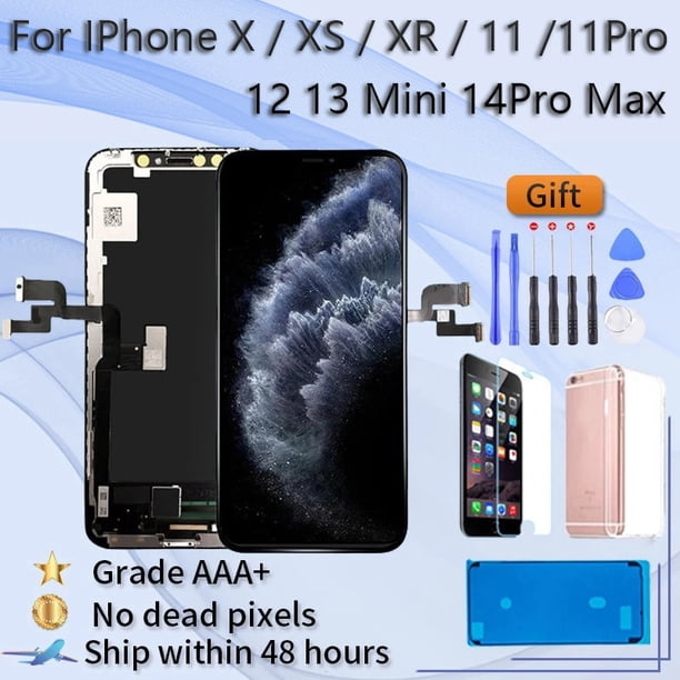 Pantalla OLED para iPhone X XR XS 11 12 11 pro Max Reemplazo de pantalla TFT para iphone xs max 11 pro Pantalla LCD, 3D Touch True Tone Tan Jianjun unisex
