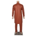 thumbnail image 4 of BAZINRICHE Arab Big and Tall African Men's Long Sleeve Thobe Tops Pants Suis set, 4 of 5