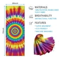 thumbnail image 2 of Rainbow Tie Dye Spiral Layer Pattern Hot Yoga Mat Towel Non Slip for Hot Yoga - Quick-Drying Yoga Mat Cover with 4 Corner Pockets with Travel Bag - Hot Yoga Towel Non Slip 70"x26", 2 of 6