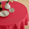thumbnail image 2 of Decorelia Nappe Ronde Imperméable Rouge de Noël pour Table Ronde, Nappes Décoratives Style Ferme Anti-Rayures pour les Fêtes, Banquet, Table de Salle à Manger et de Cuisine (60 Pouces, Ronde (2-4 Places, Rouge), 2 of 14