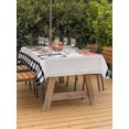 thumbnail image 3 of Outdoor Tablecloth with Umbrella Hole for Patio/Picnic/Party/Camping, Farmhouse HOME Waterproof Table Cloth Rectangle Table Cover Washable, Pink Tulip Black White Plaid Wooden (52"x 70"), 3 of 9