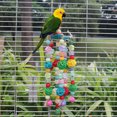 thumbnail image 2 of Parrot Toys, Bird Block Knots Tearing Toy With Hooks And Adjustable Ropes, Colorful Acrylic Beads, Solid Wood Blocks For Macaw, Cockatoos, African Greys Parrot, 2 of 7