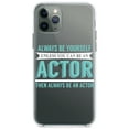 thumbnail image 1 of DistinctInk Clear Shockproof Hybrid Case for iPhone 12 MINI (5.4" Screen) - TPU Bumper Acrylic Back Tempered Glass Screen Protector - Always Be Yourself Unless You Can Be An Actor, 1 of 2
