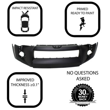 Evan-Fischer CAPA Certified Front Bumper Cover For 2010-2013 Toyota 4Runner - Primed, With Fog Light Holes (Part TO1000364C)
