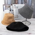 thumbnail image 3 of ENJOYW Winter Autumn Warm Unisex Suede Ear Protector Fisherman Bucket Hat Basin CapSuede, 3 of 7