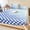 Cobalt Blue, Denim, Ice Blue, White, variant on Cal.King Size Fitted Sheet Set - Blue Polka Dots 3 Piece Bedding Sets 16" Deep Pocket Fitted Sheet with 2 Pillowcases, Modern Abstract Art Ombre Brushed Microfiber Hotel Luxury Bed Sheets