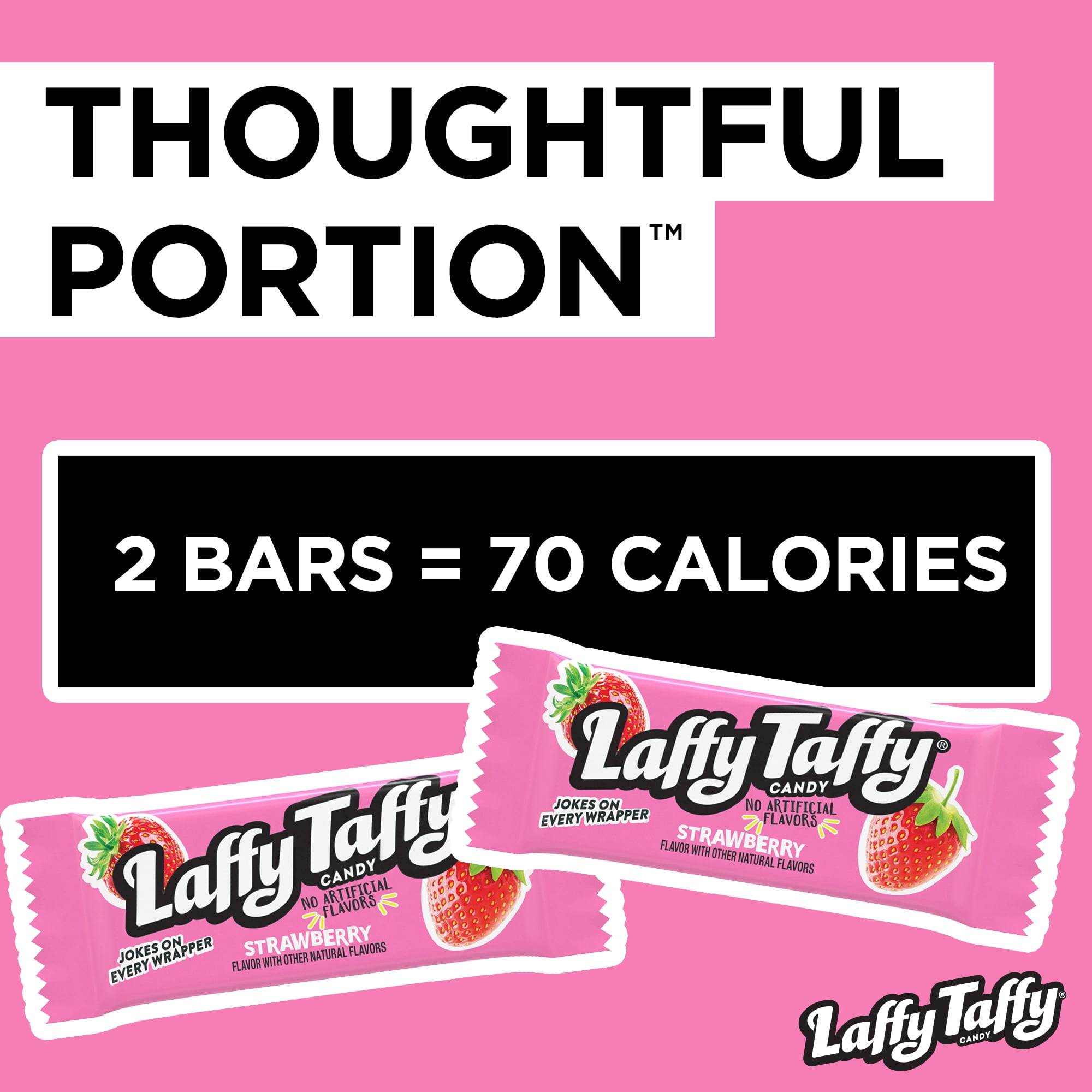 Laffy Taffy Strawberry Candy Tub, 0.34 oz, 145 Count
