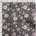 thumbnail image 3 of Soimoi Chinese Floral Printed, Japan Crepe SatinFabric, by The Yard 54 Inch Wide, Decorative Sewing Fabric for Dresses Kimonos Gowns, Grey & Purple, 3 of 5