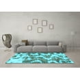 thumbnail image 3 of Ahgly Company Indoor Round Abstract Light Blue Modern Area Rugs, 6' Round, 3 of 4