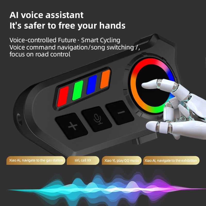 Bluetooth Helmet Speakers, Motorcycle Headphones With Mic, Helmet Intercom, HiFi Sound Wireless Helmet Headset for Cycling, Riding, Camping