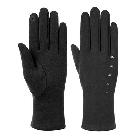 

koaiezne Develvet Men s Winter Gloves Ladies Upgrade Touchs Screens Non Slip Silicone Elastic Cuffs Warm Soft Knit Linings Grocery Gloves All Purpose Gloves Disposable