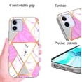 thumbnail image 3 of CoverON Apple iPhone 12 Case / iPhone 12 Pro Case (6.1"), Slim Lightweight Scratch Resistant Glossy Cover bumper Grip, Marble, 3 of 9