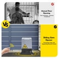 thumbnail image 6 of 750W Automatic AC Motor Electric Sliding Gate Opener Kit with 2 Remote 1800kg/3968 lbs, 6 of 11