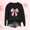 Black, variant on NTACZA Black Tops for Women 2026 Cute Valentine's Day Long Sleeve Sweatshirt Plus Size Bow Print Funny Shirts for Women L