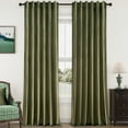 thumbnail image 6 of Top Finel Blackout Luxury Velvet Curtain, 84 inches Long Rod Pocket Back Thermal Insulated Noise Reduce Curtains for Living Room Bedroom,Set of 2, 6 of 9
