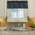 thumbnail image 2 of Yayeee Kitchen Valance Rod Pocket 54" x 18" Living Room Window Curtain, Starry Night Pattern, 2 of 6